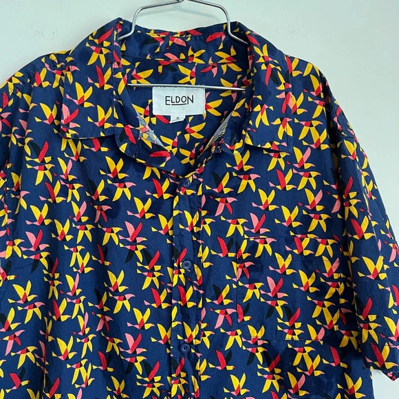 ELDON Flock Shirt Sleeve Button Down Shirt size small - Picture 5 of 7